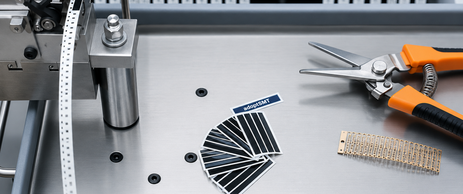 SMT Splicing Arbeitsplatz mit Spleißwagen und Splice Tape Splice-Produkte von AdoptSMT